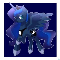 Size: 5000x5000 | Tagged: dead source, safe, artist:derpiliciouspony, princess luna, alicorn, pony, absurd resolution, smiling, solo