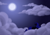 Size: 3508x2480 | Tagged: safe, artist:telanore, princess luna, alicorn, pony, cloud, cloudy, female, moon, solo, stars