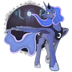 Size: 800x800 | Tagged: safe, artist:idrawweeklypony, princess luna, alicorn, pony, female, horn, mare, simple background, solo, transparent background