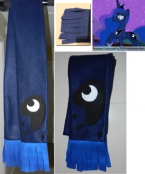 Size: 1227x1467 | Tagged: safe, artist:mandyneko, princess luna, alicorn, pony, clothes, craft, cutie mark, scarf