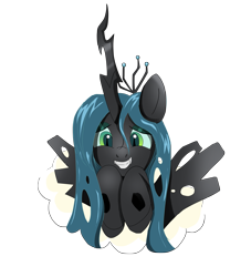 Size: 1969x2166 | Tagged: safe, artist:hereticofdune, queen chrysalis, changeling, changeling queen, cloud, cute, cutealis, female, simple background, solo, transparent background