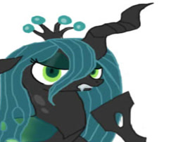 Size: 636x514 | Tagged: safe, artist:loveponies89, queen chrysalis, changeling, changeling queen, female, green eyes, horn, solo