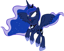 Size: 6500x5169 | Tagged: safe, artist:theshadowstone, princess luna, alicorn, pony, absurd resolution, glowing eyes, simple background, solo, transparent background, vector