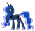 Size: 1024x898 | Tagged: safe, artist:bubble89, princess luna, alicorn, pony, simple background, smiling, solo