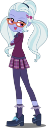 Size: 2000x5277 | Tagged: safe, artist:xebck, sugarcoat, equestria girls, friendship games, absurd resolution, clothes, crystal prep academy, crystal prep shadowbolts, female, glasses, pleated skirt, school uniform, shoes, simple background, skirt, socks, solo, transparent background, vector