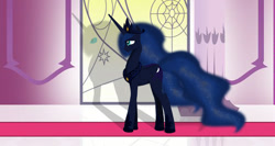 Size: 800x425 | Tagged: safe, artist:flutterluv, princess luna, alicorn, pony, detailed background, female, mare, solo