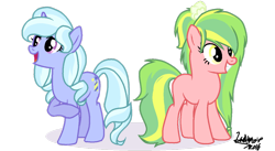 Size: 1024x560 | Tagged: safe, artist:sugarysprinkle-mlp, lemon zest, sugarcoat, pony, equestria girls, friendship games, alternate universe, equestria girls ponified, missing accessory, ponified, simple background, transparent background