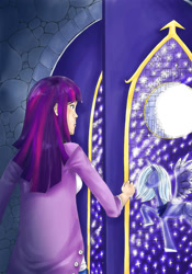 Size: 1400x2000 | Tagged: safe, artist:tsukamoto-san, princess luna, twilight sparkle, human, humanized, solo