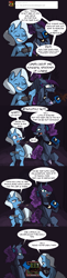 Size: 851x3504 | Tagged: safe, artist:herny, princess luna, trixie, alicorn, pony, coffee, coffee mug, comic, controller, gamer luna, grammar error, grin, luna-afterdark, megaman, mug, sipping, smiling, spit take, spitting, trixie is magic, tumblr, video game