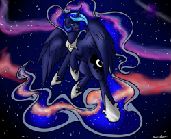 Size: 983x798 | Tagged: safe, artist:tardis-pony, princess luna, alicorn, pony, female, horn, mare, simple background, solo