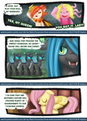 Size: 825x1141 | Tagged: safe, fluttershy, queen chrysalis, changeling, changeling queen, pegasus, pony, ask, askchrysalis, tumblr