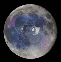 Size: 1411x1424 | Tagged: safe, artist:sallymon, princess luna, alicorn, pony, female, horn, mare, moon, solo