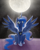 Size: 1500x1852 | Tagged: safe, artist:uglytree, princess luna, alicorn, pony, moon, scowl, solo, stern