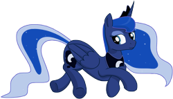 Size: 4460x2560 | Tagged: safe, artist:transparentpony, princess luna, alicorn, pony, simple background, smiling, solo