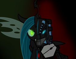 Size: 900x700 | Tagged: safe, artist:tertonda, queen chrysalis, changeling, changeling queen, bionicle, crossover, kathleen barr, lego, roodaka, voice actor joke