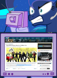 Size: 563x769 | Tagged: safe, princess luna, alicorn, pony, angry, atlus, exploitable meme, gamer luna, meme, obligatory pony, persona, sega, tv meme