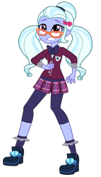 Size: 3026x5300 | Tagged: safe, artist:remcmaximus, sugarcoat, equestria girls, friendship games, absurd resolution, clothes, crystal prep academy, crystal prep academy uniform, crystal prep shadowbolts, glasses, necktie, pleated skirt, scared, school uniform, simple background, skirt, solo, transparent background, vector