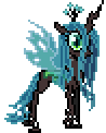 Size: 98x122 | Tagged: safe, artist:botchan-mlp, queen chrysalis, changeling, changeling queen, animated, cute, cutealis, desktop ponies, female, mare, pixel art, simple background, solo, sprite, transparent background, walk cycle, walking