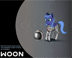 Size: 6272x5056 | Tagged: safe, artist:nukechasr24, princess luna, alicorn, pony, absurd resolution, filly, moon, moon (film), parody, ponified, s1 luna, solo, woona