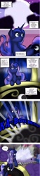 Size: 1240x5477 | Tagged: safe, princess luna, alicorn, pony, comic, funny, ice, male, mao, moon, night, shadow, stallion