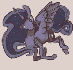 Size: 624x594 | Tagged: safe, artist:weepysheep, princess luna, alicorn, pony, solo