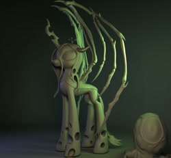 Size: 1080x1000 | Tagged: safe, artist:temporal333, queen chrysalis, changeling, changeling queen, 3d, craft, sarah kerrigan, sculpture, starcraft