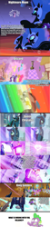 Size: 1280x5790 | Tagged: safe, discord, king sombra, nightmare moon, queen chrysalis, spike, changeling, changeling queen, dragon, pony, unicorn, meta