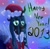 Size: 2280x2224 | Tagged: safe, artist:salvador-dl, queen chrysalis, changeling, changeling queen, 2013, happy new year, hat, new year, solo