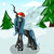 Size: 3000x3000 | Tagged: safe, artist:wojtovix, queen chrysalis, changeling, changeling queen, hat, santa hat, snow, tree