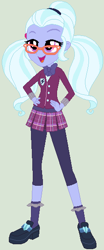 Size: 235x564 | Tagged: safe, artist:ra1nb0wk1tty, sugarcoat, equestria girls, clothes, crystal prep academy uniform, glasses, school uniform, shoes, socks, solo