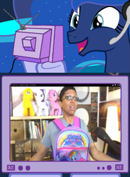 Size: 563x769 | Tagged: safe, princess luna, alicorn, pony, exploitable meme, meme, tay zonday, tv meme, youtube