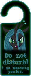 Size: 1800x4400 | Tagged: safe, artist:archonitianicsmasher, artist:thorinair, queen chrysalis, changeling, changeling queen, door knob hanger, simple background, transparent background, vector