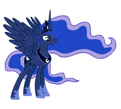 Size: 5000x4500 | Tagged: safe, artist:draikjack, princess luna, alicorn, pony, absurd resolution, simple background, solo, transparent background, ultimate luna, vector