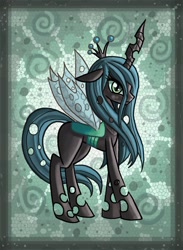 Size: 1900x2600 | Tagged: safe, artist:raptor007, queen chrysalis, changeling, changeling queen, female, profile, solo