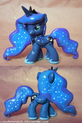 Size: 310x464 | Tagged: safe, artist:sewyouplushiethings, princess luna, alicorn, pony, custom, female, horn, mare, solo