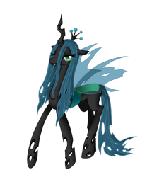 Size: 900x968 | Tagged: safe, artist:mondlichtkatze, queen chrysalis, changeling, changeling queen, fangs, female, simple background, smiling, spread wings, transparent background, wings