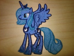 Size: 1024x768 | Tagged: safe, artist:ethepony, princess luna, alicorn, pony, embroidery, patch, s1 luna, solo