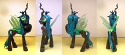 Size: 1805x800 | Tagged: safe, artist:klaufi, queen chrysalis, changeling, changeling queen, irl, photo, sculpture, solo