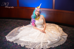 Size: 900x600 | Tagged: safe, artist:lochlan o'neil, princess celestia, human, clothes, cosplay, dress, irl, irl human, photo, solo