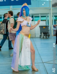 Size: 1236x1600 | Tagged: safe, artist:goomzz, princess celestia, human, belly button, cosplay, irl, irl human, midriff, photo, san diego comic con