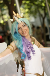 Size: 1664x2496 | Tagged: safe, artist:cosmic-empress, princess celestia, human, cosplay, fanimecon, irl, irl human, photo, solo