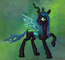 Size: 1213x1112 | Tagged: safe, artist:fjording, queen chrysalis, changeling, changeling queen, female, solo