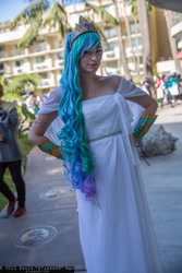 Size: 1365x2048 | Tagged: safe, artist:cessatia, princess celestia, human, 2013, anime los angeles, cosplay, irl, irl human, photo, solo