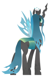 Size: 738x1019 | Tagged: dead source, safe, artist:alternativeluck, queen chrysalis, changeling, changeling queen, simple background, solo, transparent background, vector