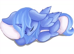 Size: 1280x937 | Tagged: safe, artist:zokkili, princess luna, alicorn, pony, female, horn, mare, pillow, solo