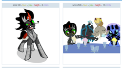 Size: 534x300 | Tagged: safe, discord, king sombra, nightmare moon, queen chrysalis, changeling, changeling queen, pony, unicorn, exploitable meme, filly, juxtaposition, juxtaposition win