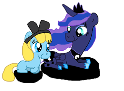 Size: 900x658 | Tagged: safe, princess luna, alicorn, pony, alice, alice in wonderland, female, horn, mare, ponified