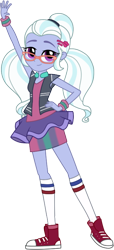 Size: 352x769 | Tagged: dead source, safe, artist:gerardogreiff, sugarcoat, dance magic, equestria girls, spoiler:eqg specials, clothes, converse, cute, female, glasses, legs, looking at you, shoes, simple background, skirt, smiling, sneakers, socks, solo, sugarcute, transparent background