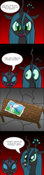 Size: 447x1788 | Tagged: safe, artist:shadowbolt82, princess celestia, queen chrysalis, alicorn, changeling, changeling queen, pony, plot