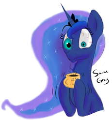 Size: 1385x1500 | Tagged: safe, artist:saine grey, princess luna, alicorn, pony, coffee, color, simple background, solo